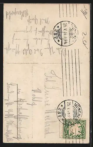 AK München, Luftschiff Graf Zeppelin über der Bavaria, Portrait Graf Zeppelin