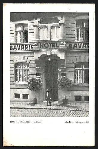 AK Wien, Hotel Bavaria, Eingang, Eszterhazygasse 33
