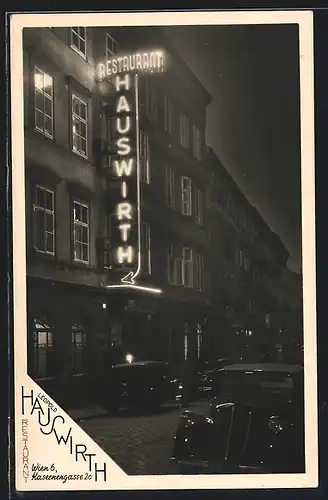 AK Wien, Restaurant Leopold Hauswirth, Kasernengasse 20