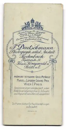 Fotografie Franz Deutschmann, Bodenbach, Teplitzerstr. 31, Junge Dame in Bluse und Rock