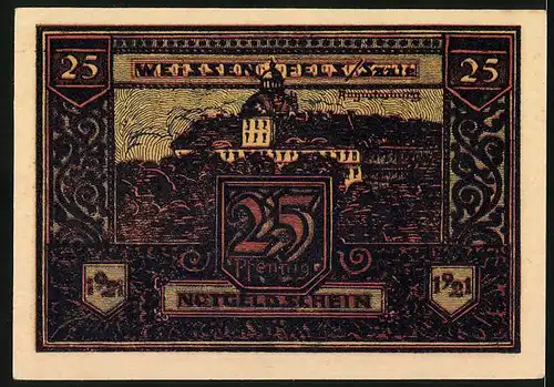 Notgeld Weissenfels /Saale, 25 Pfennig, Handwerk Industrie, Augustusburg