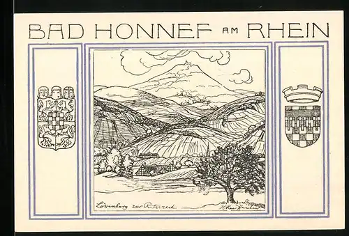 Notgeld Bad Honnef am Rhein 1921, 99 Pfennig, Löwenburg zur Ritterzeit