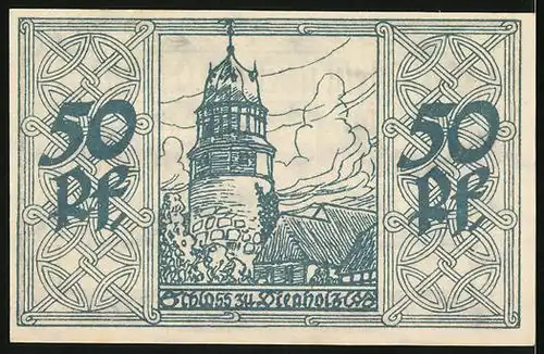 Notgeld Diepholz 1920, 50 Pfennig, Schloss