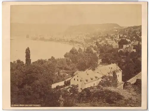 Fotografie C. Hertel, Mainz, Ansicht Boppard a. Rh., Blick über die Villen entlang des Rheins nach der Innenstadt