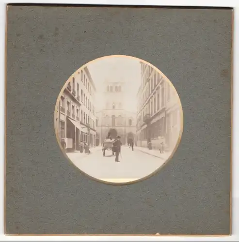 2 Fotografien Franz X. Semelhofer, Ansicht Lyon, Blick nach dem Croix Rouge und Strasse am Hotel der XIII. Gruppe