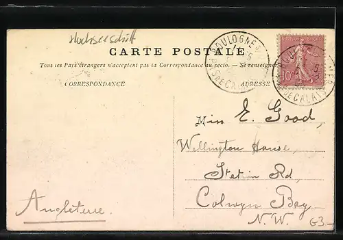 AK Boulogne sur Mer, La Princess of Wales