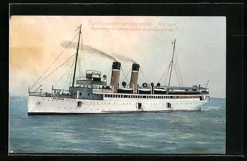 AK Passagierschiff Kaiser, Seebäderdienst der Hamburg-Amerika-Linie