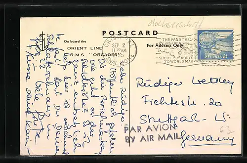 AK Passagierschiff RMS Orcades, Orient Line