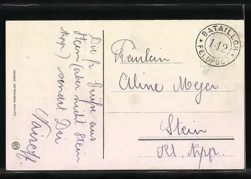 AK Stein am Rhein, Ortsansicht mit Dampfer Hohenklingen