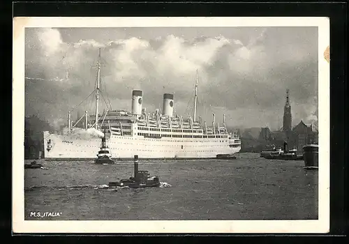 AK MS Italia im Hafen
