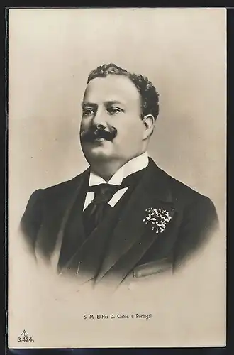 AK Portrait S. M. El-Rei D. Carlos I. König von Portugal