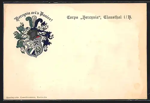 AK Clausthal i. H., Wappen des Studentendcorps Hercynia
