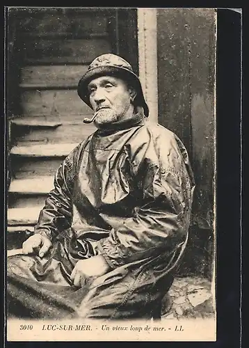 AK Boulogne-sur-Mer, Un Loup de Mer, Alter Seewolf