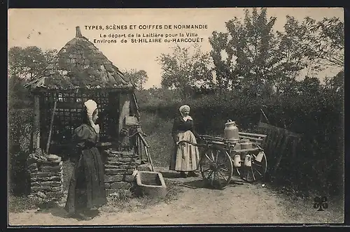 AK St-Hilaire du-Harcouet, Le depart de la Laitière pour la Ville