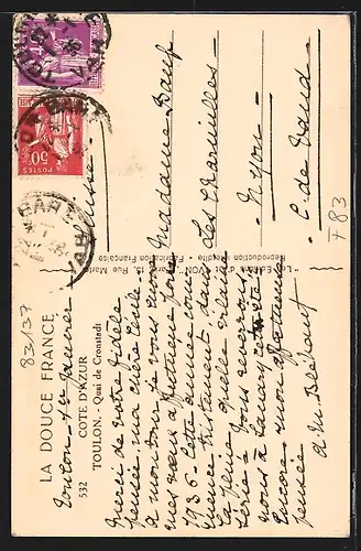 AK Toulon, Quai de Cronstadt