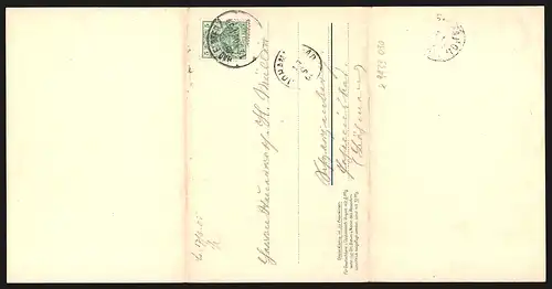 Klapp-AK Bad Elster, Panorama mit Kirche