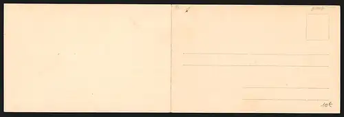 Klapp-AK Partenkirchen, Gesamtansicht mit Gebirgspanorama