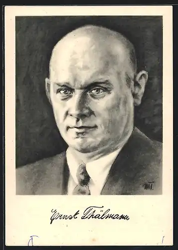 Künstler-AK Portrait von Ernst Thälmann