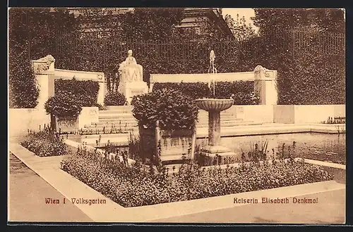AK Wien, Denkmal Kaiserin Elisabeth (Sissi) von Österreich im Volksgarten