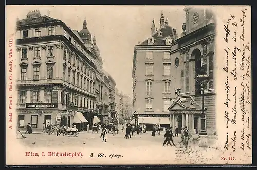 AK Wien, Ortspartie mit dem Michaelerplatz