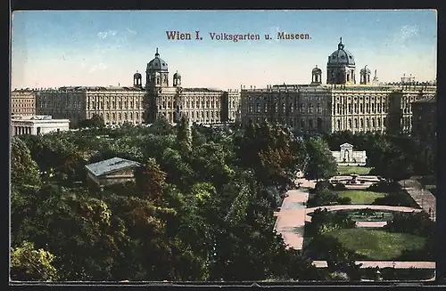 AK Wien, Volksgarten und Museen