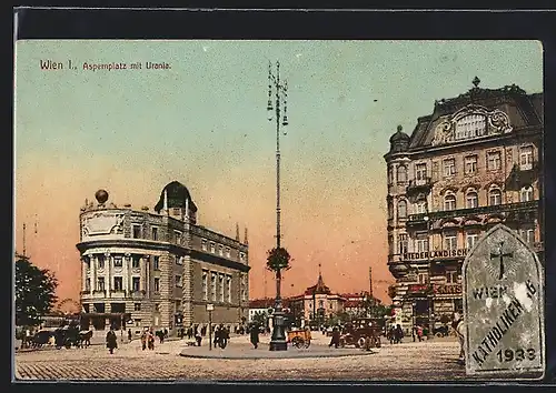 AK Wien, Aspernplatz mit Urania