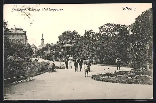 AK Wien, Stadtpark, Eingang Weihburggasse