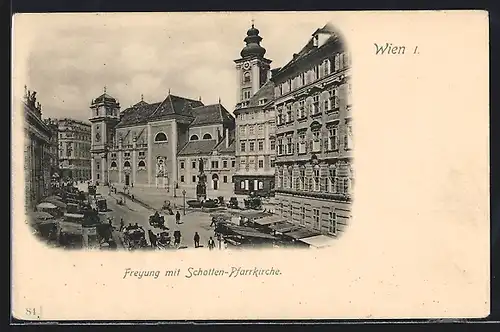 AK Wien, Freyung mit Schotten-Pfarrkirche