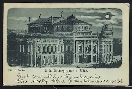 Mondschein-AK Wien, K. k. Hofburgtheater