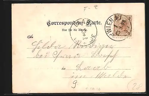 Künstler-AK Alt-Wien, Hoher Markt mit Denkmal