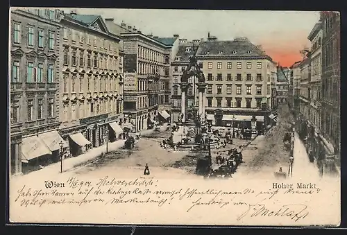 AK Wien, Hoher Markt mit Brunnentempel