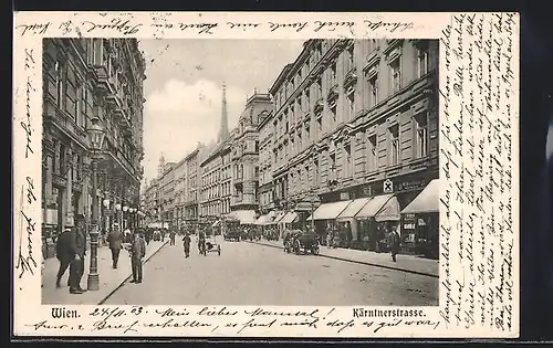 AK Wien, Reger Verkehr an der Kärntnerstrasse