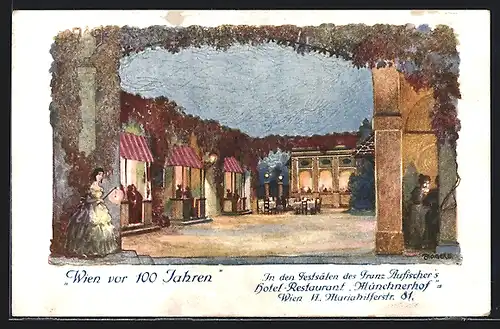 AK Wien, Franz Aufischers Alt-Wiener Restaurant, Mariahilferstrasse 81, Spezial-Liebfrauenbier