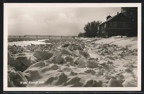 AK Wien, Eisstoss 1940, Panorama