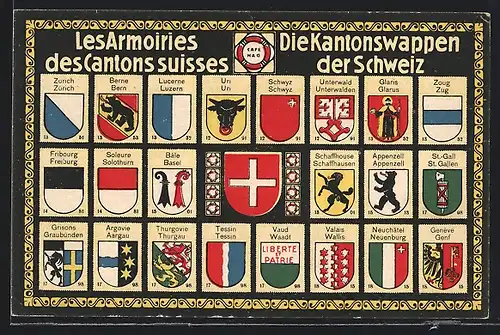 AK Die Kantonswappen der Schweiz