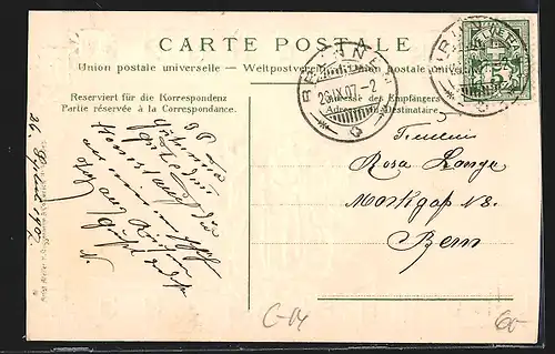 AK Schweiz, Rütlischwur mit Schweizer Wappen