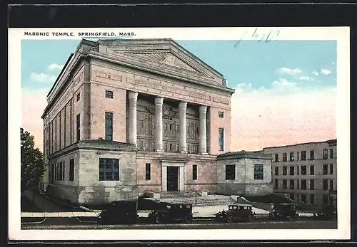 AK Springfield, MA, View of the Masonic Temple