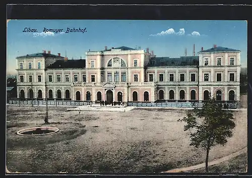 AK Libau, Ansicht des Romuyer Bahnhof