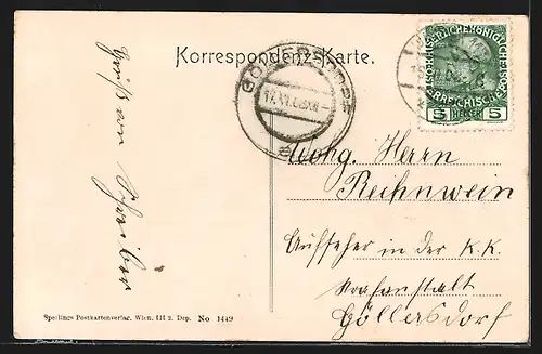 AK Wien-Sievering, Ortsansicht mit der Kirche