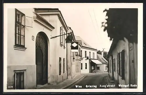 AK Wien-Grinzing, Ausg`steckt Weingut Rode