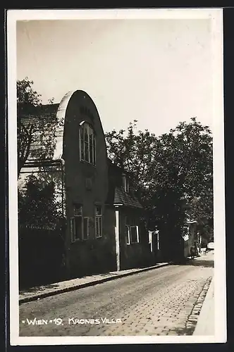 AK Wien, Krones Villa mit Strassenpartie