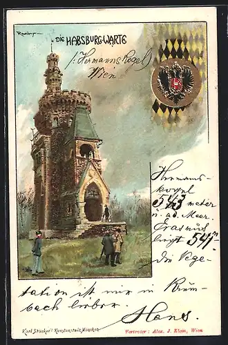 Lithographie Hermannskogel, Die Habsburg-Warte
