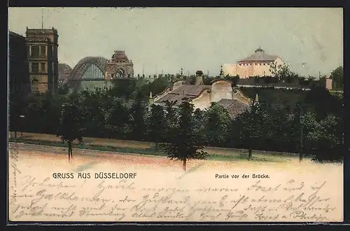 AK Düsseldorf, Partie vor der Brücke