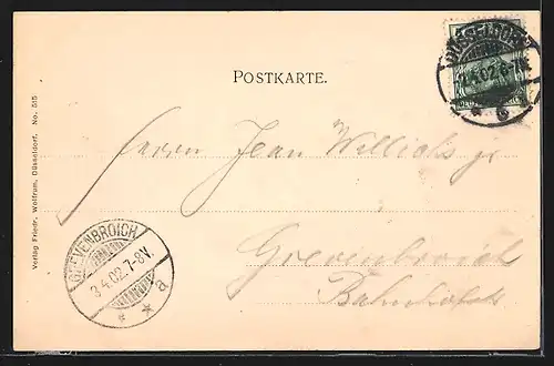 AK Düsseldorf, Partie vor der Brücke