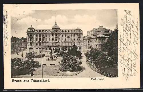 AK Düsseldorf, Blick auf das Park-Hotel