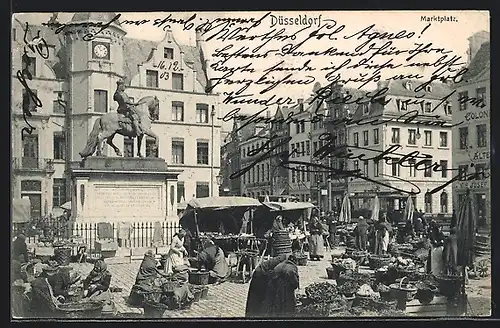 AK Düsseldorf, Stände auf dem Marktplatz