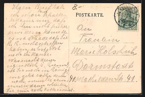 Künstler-AK Erfurt, Teilansicht mit Frau am Blumenbeet