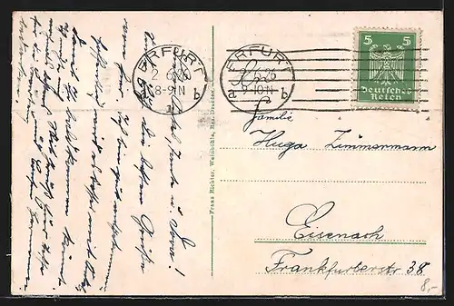 AK Erfurt, Ortsansicht mit Blumenfeldern