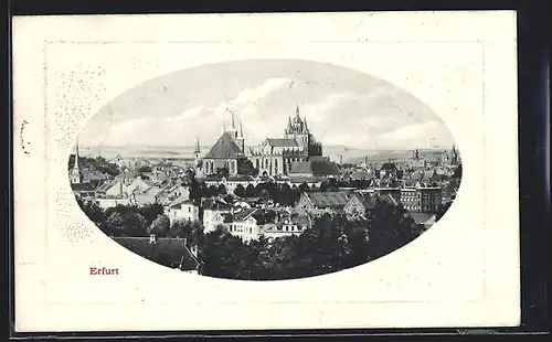 AK Erfurt, Ortsansicht im Rahmen