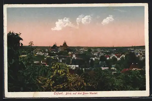 AK Erfurt, Blick auf das Dom-Viertel